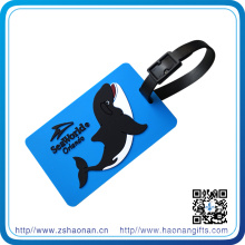 Custom Embossed Logo Luggage Tag with Plastic Hanger